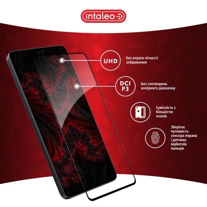 Стекло защитное Intaleo Full Glue Xiaomi Redmi Note 13 5G Black (1283126583902) изображение 4