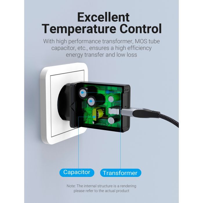 Зарядний пристрій Vention 1xUSB 12W Black (FAAB0-EU) зображення 9
