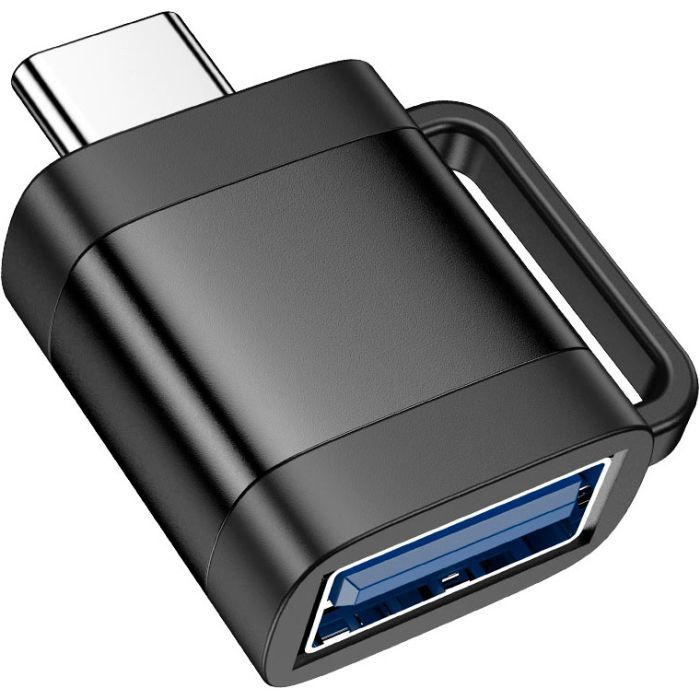 Перехідник UA31C USB-C M to USB F OTG Black HOCO (6942007628129) зображення 2