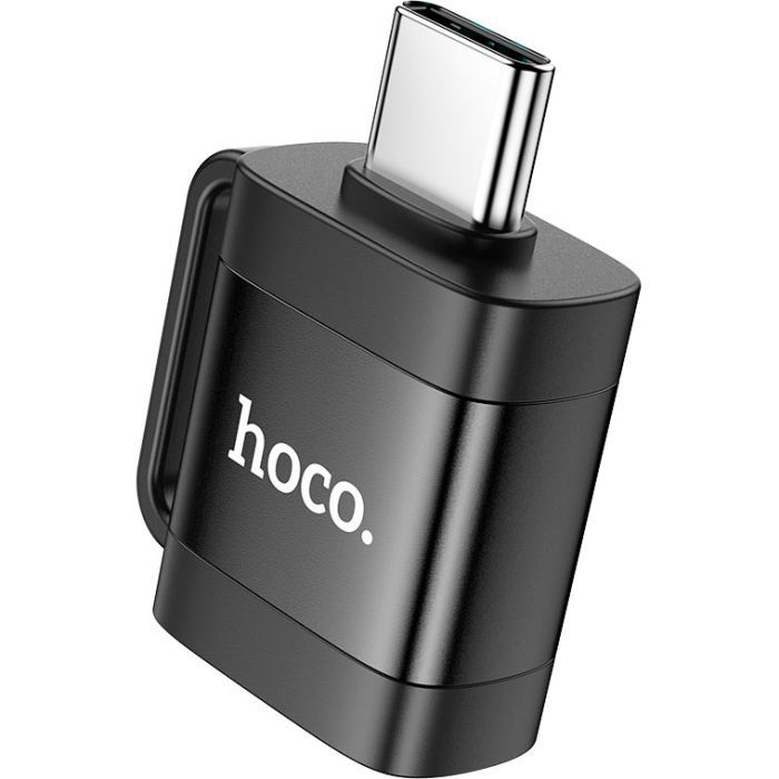 Перехідник UA31C USB-C M to USB F OTG Black HOCO (6942007628129) зображення 3