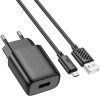 Зарядное устройство HOCO C134A Solid USB + cable USB to Micro 5P Black (6942007621335) изображение 2