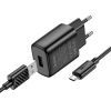 Зарядное устройство HOCO C134A Solid USB + cable USB to Micro 5P Black (6942007621335) изображение 3
