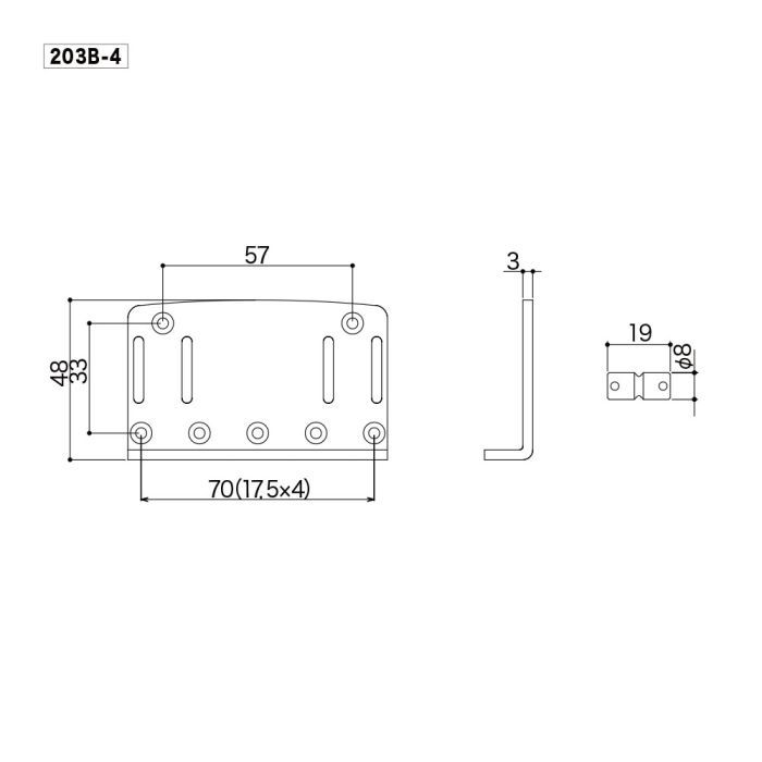 Бридж для гитары Gotoh 203B-4 C изображение 2