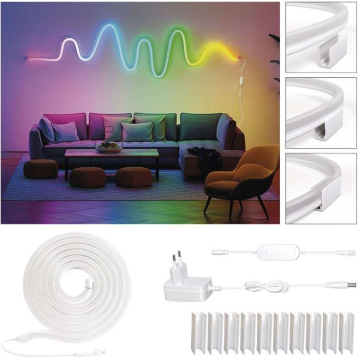 Світлодіодна стрічка EMOS ZPW513I NEON white 5 m 33 Вт RGBIC WiFi (ZPW513I) зображення 10