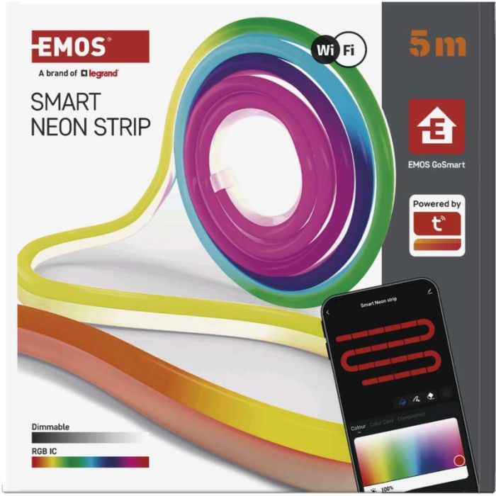 Світлодіодна стрічка EMOS ZPW513I NEON white 5 m 33 Вт RGBIC WiFi (ZPW513I) зображення 4
