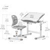 Парта со стулом Evo-kids Ergo Grey (Evo-05 Ergo G) изображение 3