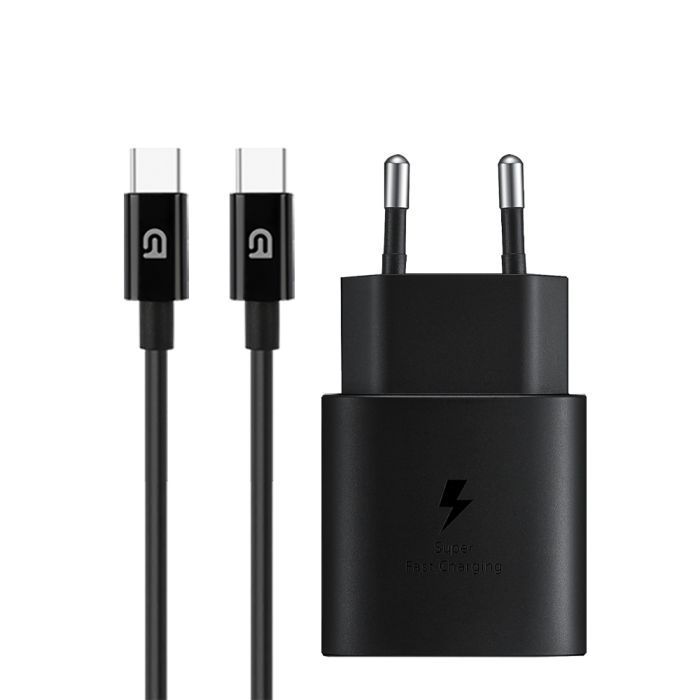 Зарядное устройство Armorstandart AR-TA800 25W USB-C + cable USB-C to USB-C black (ARM77720)
