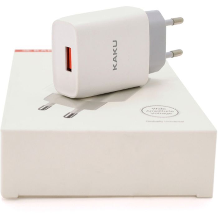 Зарядное устройство iKAKU KSC-215 1xUSB 5V 2.1A White (KSC-215 NATU)