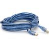 Кабель для принтера USB 2.0 AM/BM 10.0m ferrite blue Voltronic (YT-AM/BM-10TBL) изображение 2