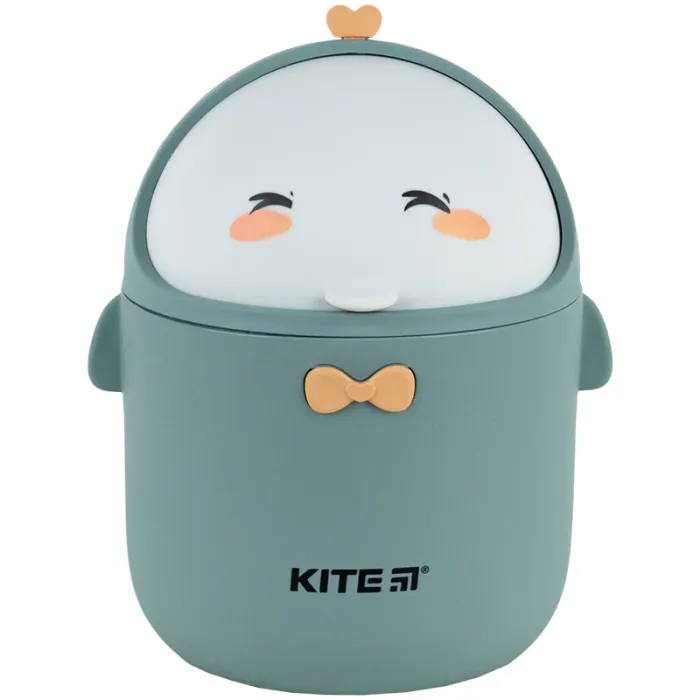 Кошик для паперів Kite Настільний контейнер для сміття, сіро-зелений (K24-010-1)