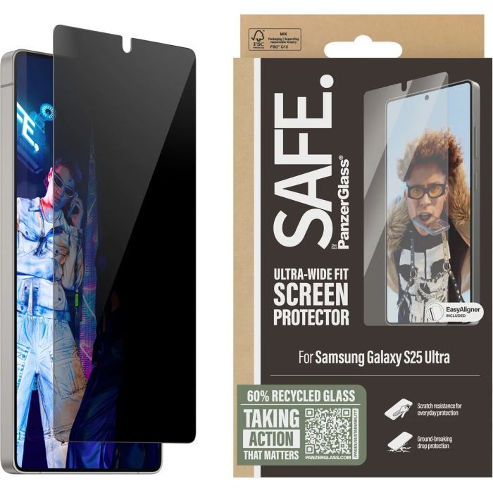 Стекло защитное PANZERGLASS Privacy Samsung Galaxy S25 Ultra Ultra-Wide Fit (PG_SARPUWFG38488)