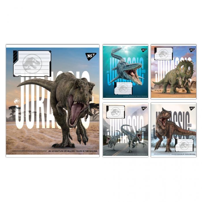 Зошит Yes JURASSIC WORLD ALIVE А5 60 аркушів лінія (767689)