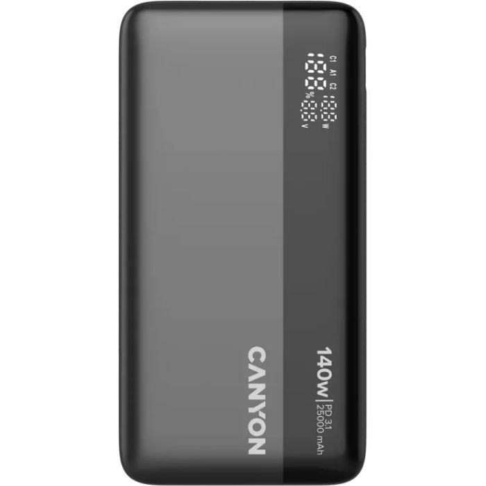 Батарея универсальная Canyon PB-240 25000mAh, PD3.1/140W, PPS, QC3.0, AFC & SCP, Digital Display (CNS-CPB240) > цены в Киеве и Украине Батарея универсальная Canyon PB-240 25000mAh, PD3.1/140W, PPS, QC3.0, AFC & SCP, Digital Display (CNS-CPB240)