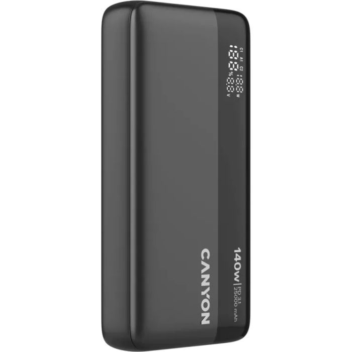 Батарея универсальная Canyon PB-240 25000mAh, PD3.1/140W, PPS, QC3.0, AFC & SCP, Digital Display (CNS-CPB240) изображение 7 Батарея универсальная Canyon PB-240 25000mAh, PD3.1/140W, PPS, QC3.0, AFC & SCP, Digital Display (CNS-CPB240) изображение 7
