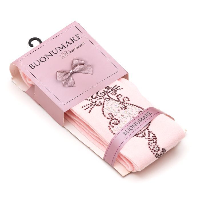 Колготки дитячі BNM зі стразами (M0C0302-1182-9G-pink) зображення 2