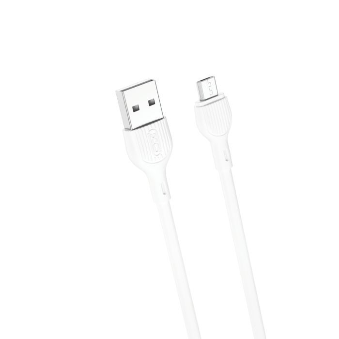 Дата кабель USB 2.0 AM to Micro 5P 1.0m 2.1A white XO (NB200-M-WH)