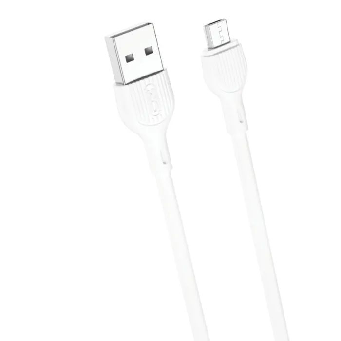 Дата кабель USB 2.0 AM to Micro 5P 1.0m 2.1A white XO (NB200-M-WH)