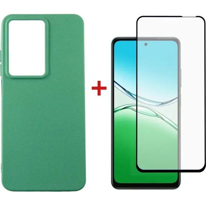Чехол для мобильного телефона Dengos Oppo A5 4G Case Soft + Glass (Green) (DG-KM-154)