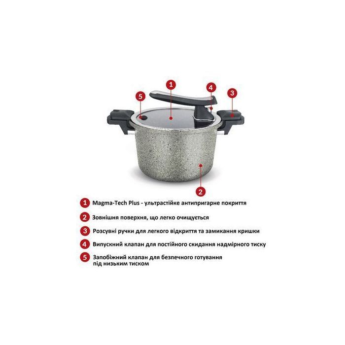 Каструля Flonal Monolite Скороварка 6 л (FLOPECV24) (DAS301926) зображення 3