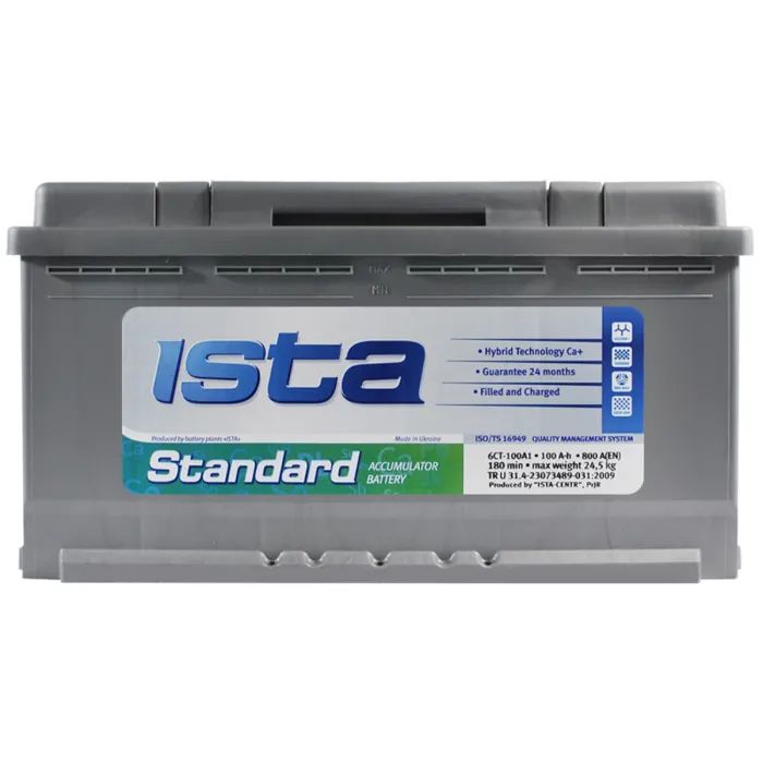 Акумулятор автомобільний Ista Standard 100Ah Ев (-/+) (800EN)