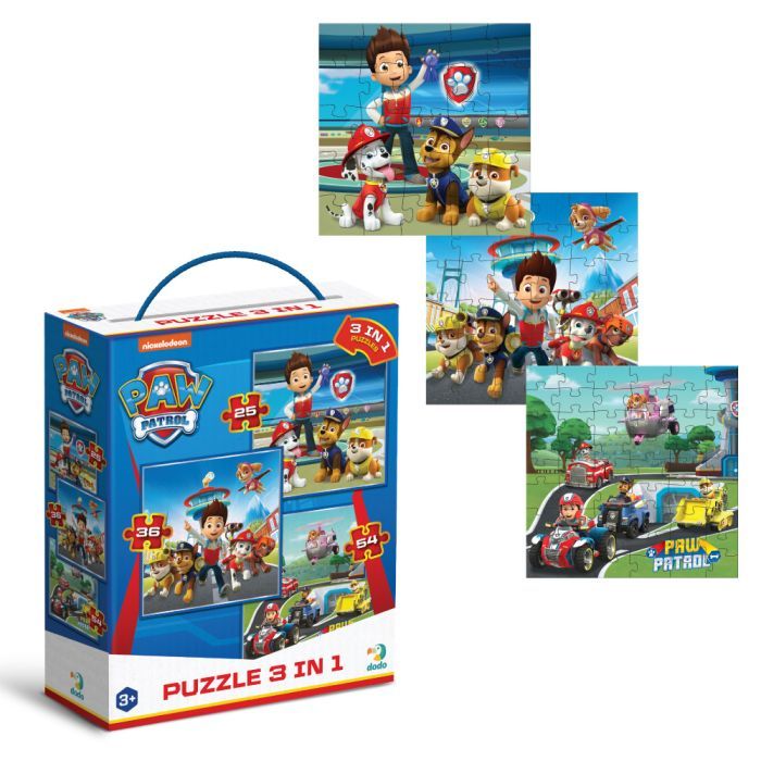 Пазл DoDo 3 в 1 Paw Patrol. Готові до роботи (200579) зображення 2