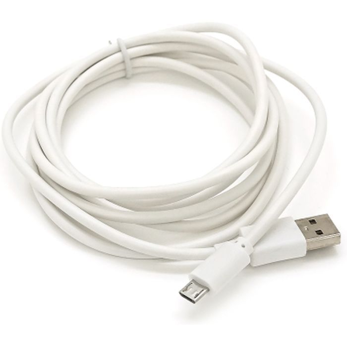 Дата кабель USB 2.0 AM to Micro 5P 2.0m white Voltronic (USB2AMMicW/05104)