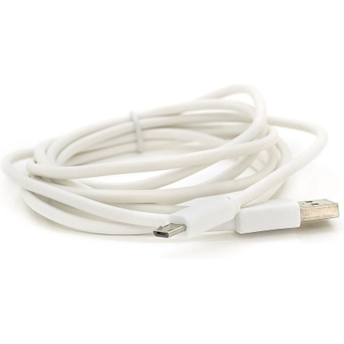 Дата кабель USB 2.0 AM to Micro 5P 2.0m white Voltronic (USB2AMMicW/05104) зображення 2