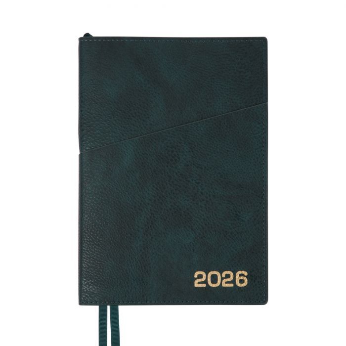 Тижневик Leo planner А5 датований 2026 "Credo", інтегральний, смарагдовий, 368 сторінок (252646)