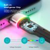 Дата кабель USB 2.0 AM to Lightning 2.0m 2.4A LED black Essager (EXCL-XCDA01) зображення 10