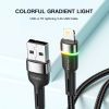 Дата кабель USB 2.0 AM to Lightning 2.0m 2.4A LED black Essager (EXCL-XCDA01) зображення 4