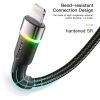 Дата кабель USB 2.0 AM to Lightning 2.0m 2.4A LED black Essager (EXCL-XCDA01) зображення 9