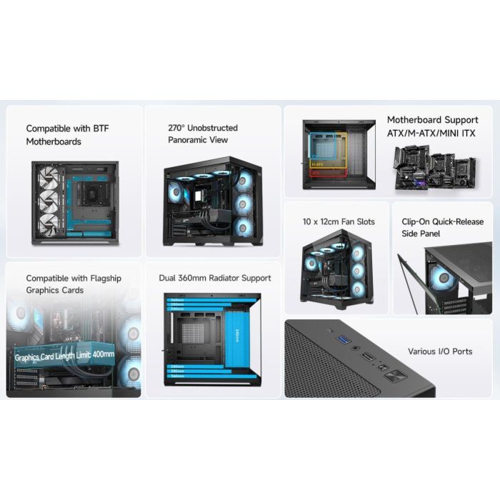 Корпус для ПК PcCooler C3 T700 ARGB BK зображення 7