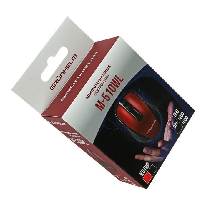 Мышка Grunhelm M-510WL Wireless Black/Red (126870) изображение 2