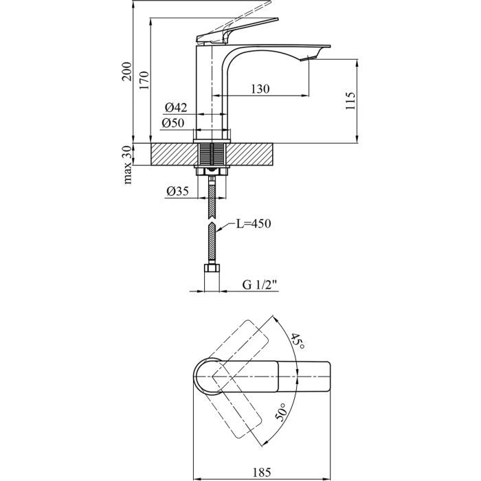 Змішувач Kroner Graz-GRP010 (CV031338) зображення 7