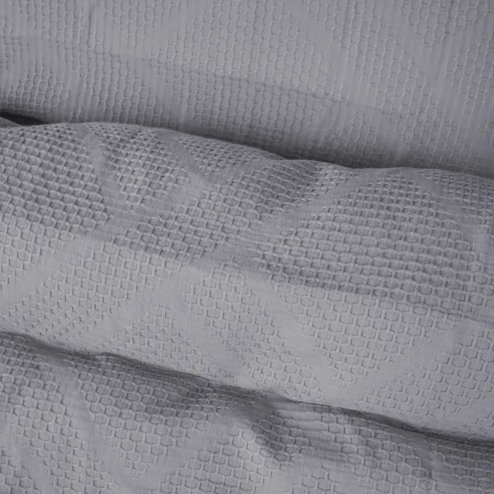 Постельное белье MirSon №20-02 Waffle Gray 172х210 двуспальный (2200011032863) изображение 5