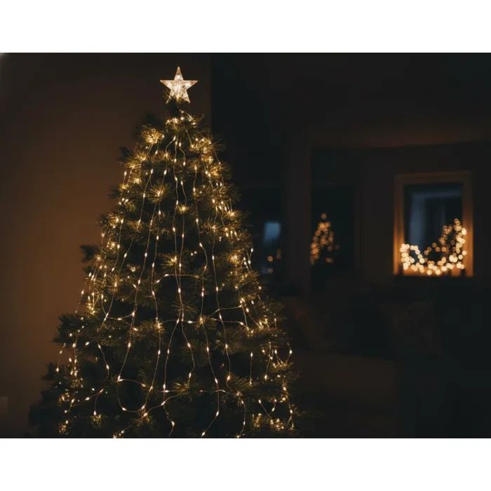 Гирлянда Chomik Оберемок струн 200 LED 10х2 м, теплий білий, IP44, від мережі (5900779901780)