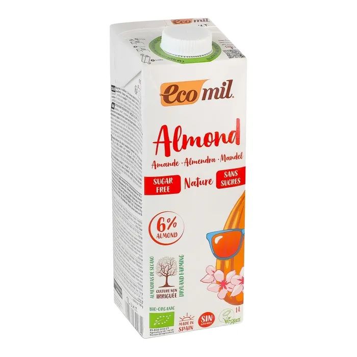 Молоко растительное Ecomil Органическое миндаль без сахара 1 л (230061)