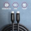 Дата кабель USB-C to USB-C 2.0m USB 3.2 Gen 2 PD 100W 5A 4K black AXAGON (BUCM32-CM20AB) изображение 4