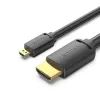 Кабель мультимедийный HDMI M to HDMI micro M 1.0m 4K black Vention (AGIBF)