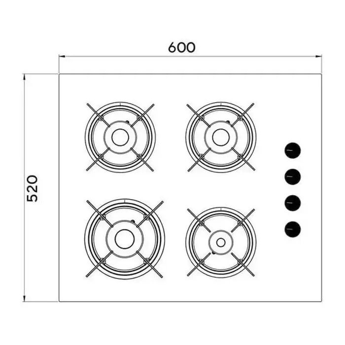 Варочна поверхня KUMTEL KO-40TAHDF BLACK зображення 8