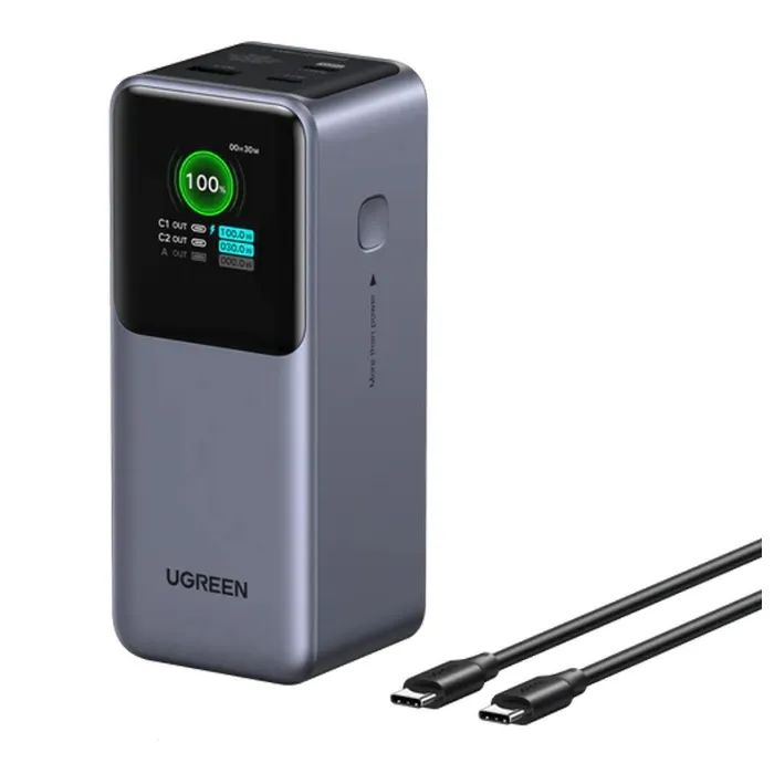 Батарея універсальна Ugreen 20000 mAh 130W Fast Charging Space gray (U_35524B)