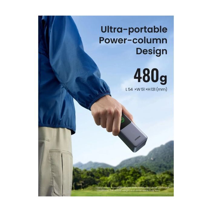 Батарея універсальна Ugreen 20000 mAh 130W Fast Charging Space gray (U_35524B) зображення 3