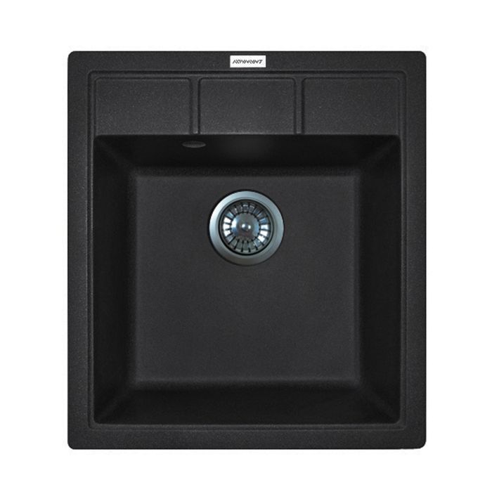 Мойка кухонная Adamant Brick чорний + змішувач та дозатор (4824296209703) изображение 2