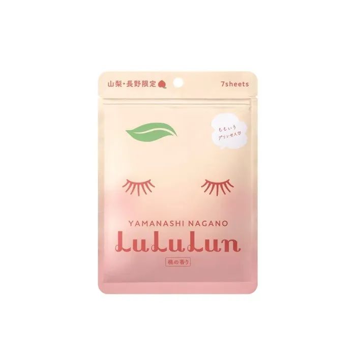 Маска для лица Lululun Premium Face Mask Персик из Яманаси 7 шт (4582305065916)