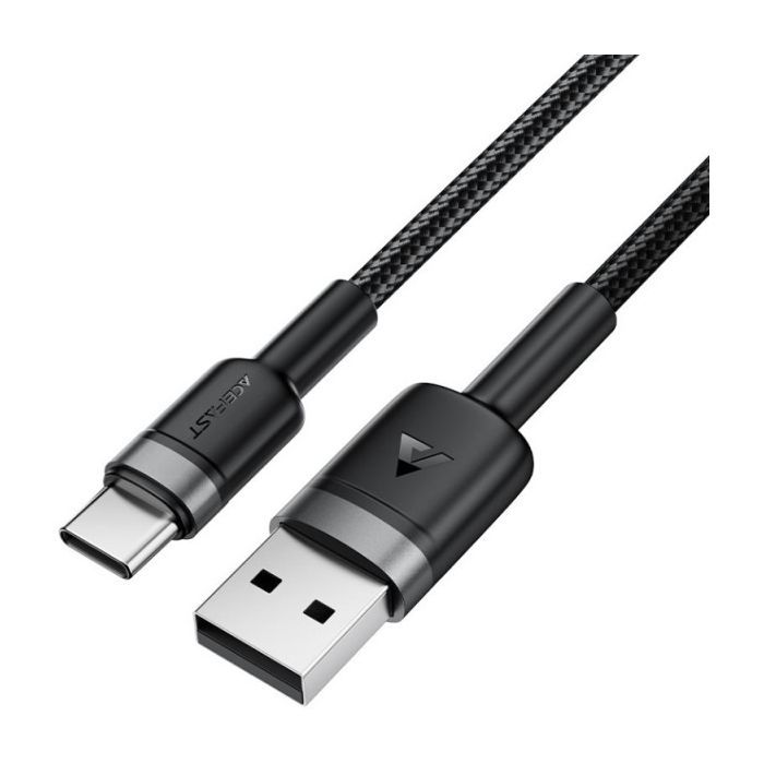 Дата кабель USB 2.0 AM to USB-C 1.2m 60W black Acefast (6974316285144)