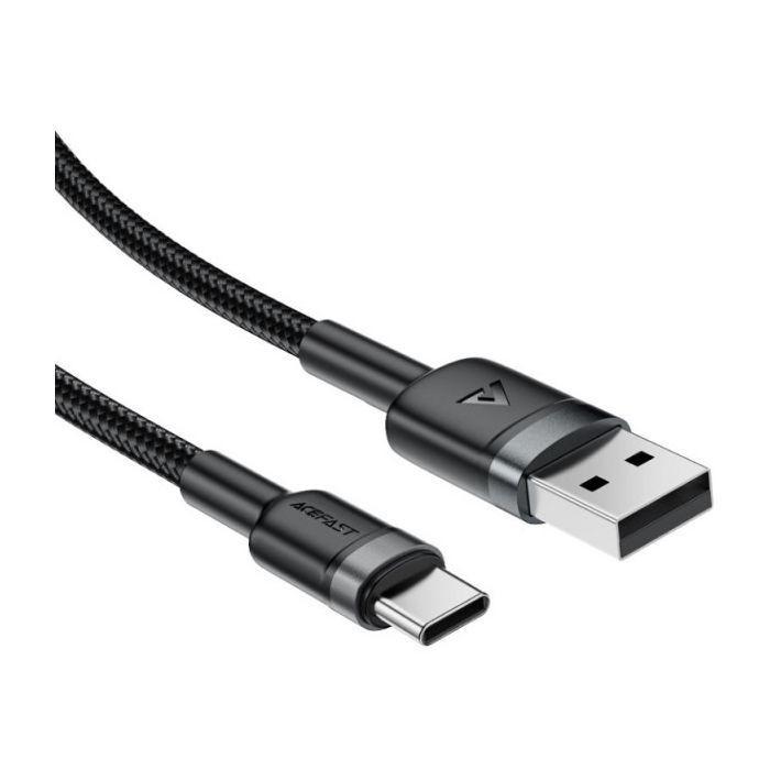 Дата кабель USB 2.0 AM to USB-C 1.2m 60W black Acefast (6974316285144) изображение 2