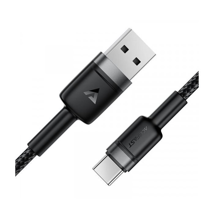 Дата кабель USB 2.0 AM to USB-C 1.2m 60W black Acefast (6974316285144) изображение 3