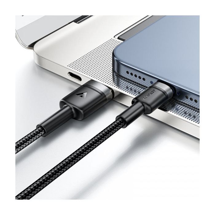 Дата кабель USB 2.0 AM to USB-C 1.2m 60W black Acefast (6974316285144) изображение 6