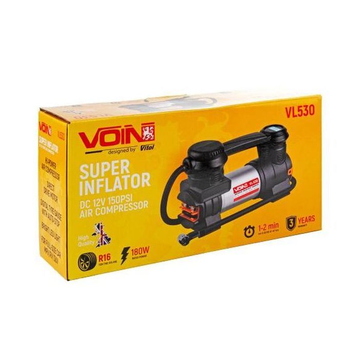 Автомобільний компресор VOIN VL-530 150psi/15A/40л (VL-530) зображення 7