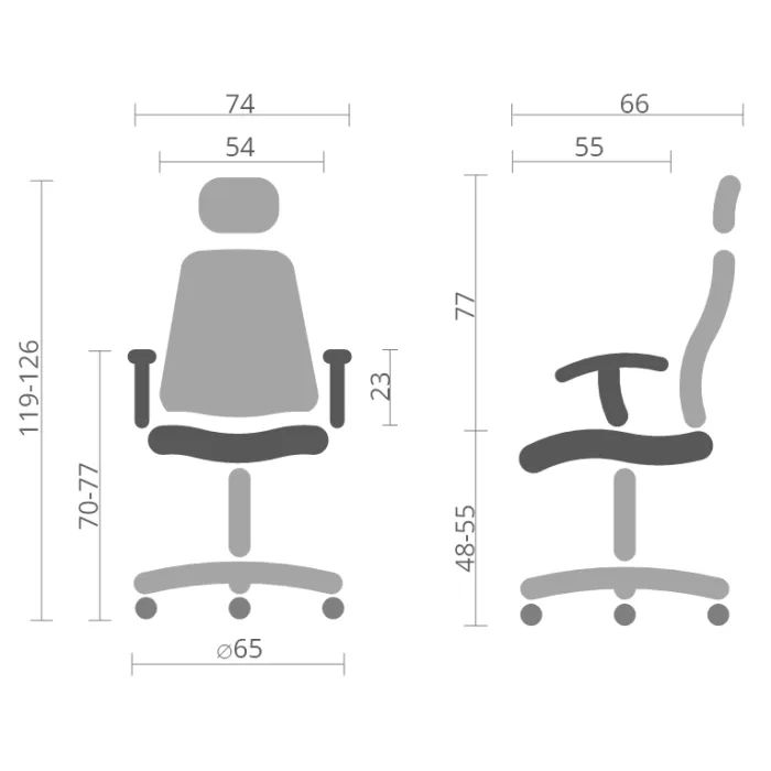 Офисное кресло Аклас Булат R-SR (DV-97 Dark gray) (00172367) изображение 5